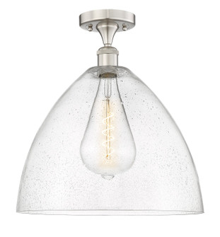 Edison One Light Semi-Flush Mount in Antique Brass (405|616-1F-AB-GBD-164)