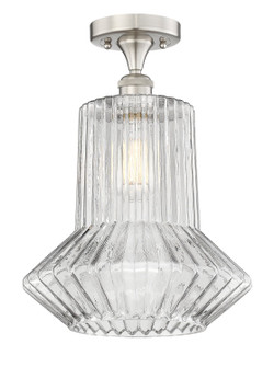 Edison One Light Semi-Flush Mount in Antique Brass (405|616-1F-AB-G212)