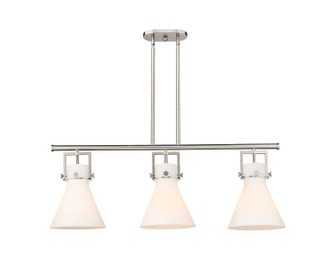 Downtown Urban Three Light Island Pendant in Satin Nickel (405|411-3I-SN-G411-10WH)