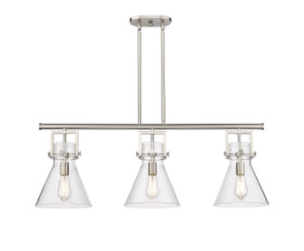 Downtown Urban Three Light Island Pendant in Satin Nickel (405|411-3I-SN-G411-10CL)