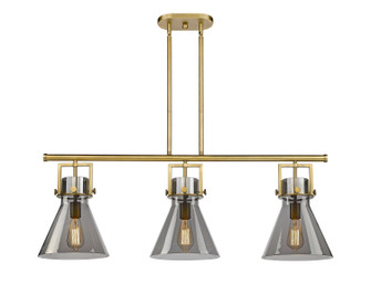 Downtown Urban Three Light Island Pendant in Brushed Brass (405|411-3I-BB-G411-10SM)