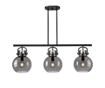 Downtown Urban Three Light Island Pendant in Matte Black (405|410-3I-BK-G410-10SM)