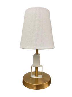 Bryson One Light Accent Lamp in Weathered Brass/White (30|B208-WB/WT)