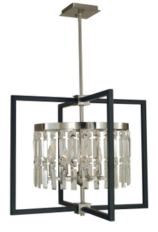 Hannah Five Light Chandelier in Brushed Brass with Matte Black (8|5335 BR/MBLACK)