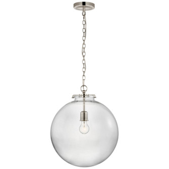 Katie Globe LED Pendant in Polished Nickel (268|TOB 5227PN/G4-CG)