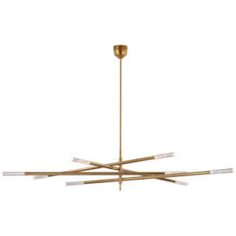 Rousseau LED Chandelier in Antique-Burnished Brass (268|KW 5595AB-SG)