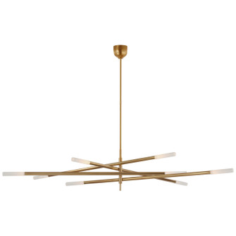 Rousseau LED Chandelier in Antique-Burnished Brass (268|KW 5595AB-EC)