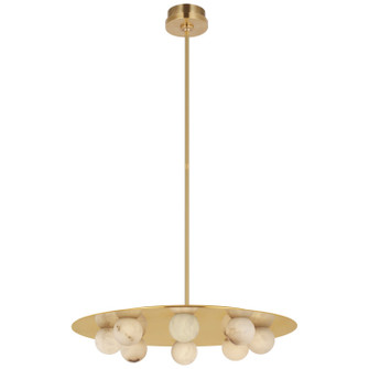 Pertica LED Chandelier in Mirrored Antique Brass (268|KW 5521MAB-ALB)