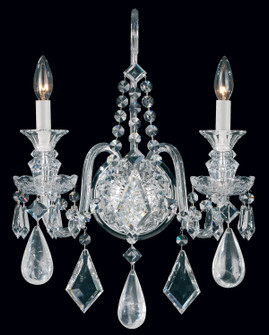 Hamilton Rock Crystal Two Light Wall Sconce in Jet Black (53|5502BK)