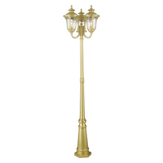 Oxford Three Light Post Mount in Soft Gold (107|7866-33)
