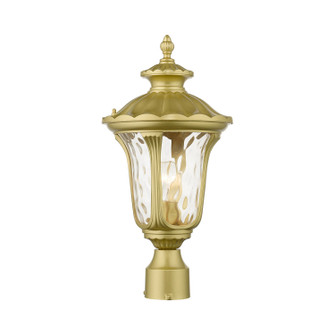 Oxford One Light Outdoor Post Top Lantern in Soft Gold (107|7855-33)