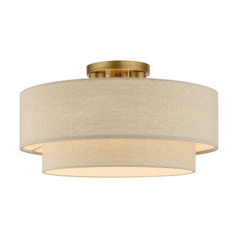 Bellingham Three Light Semi-Flush Mount in Antique Gold Leaf (107|58898-48)