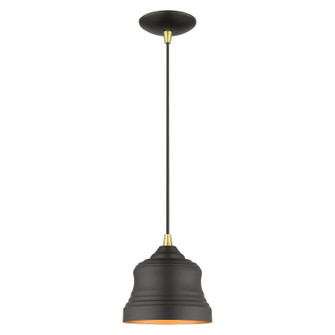 Endicott One Light Pendant in Bronze with Antique Brass (107|55901-07)