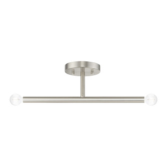 Copenhagen Two Light Semi-Flush Mount in Brushed Nickel (107|51179-91)