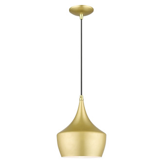 Waldorf One Light Pendant in Soft Gold with Polished Brass (107|41186-33)