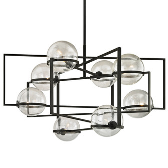 Elliot Eight Light Chandelier in Textured Black (67|F6228-TBK)