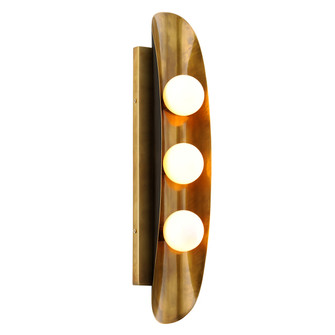 Hopper LED Wall Sconce in Vintage Brass Bronze Accents (68|271-13-VB/BBR)