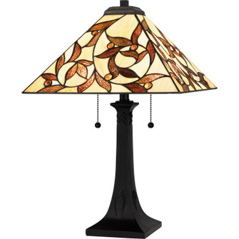 Tiffany Two Light Table Lamp in Matte Black (10|TF6154MBK)