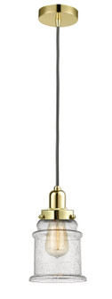 Whitney One Light Mini Pendant in Gold (405|100GD-10GY-0H-GD-G184)