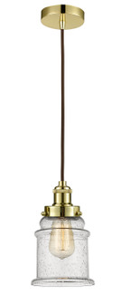 Edison One Light Mini Pendant in Gold (405|100GD-10BR-1H-GD-G184)