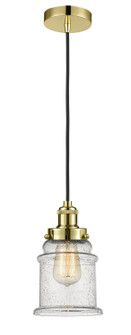 Edison One Light Mini Pendant in Gold (405|100GD-10BK-1H-GD-G184)