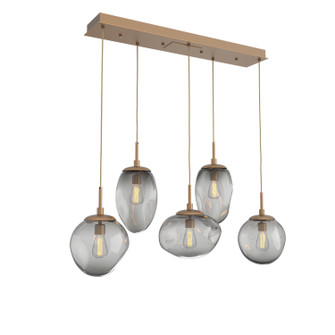 Cosmos Five Light Pendant in Novel Brass (404|PLB0065-05-NB-S-C01-E2)