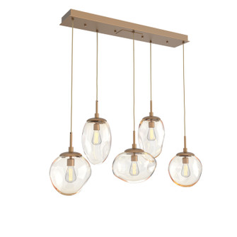 Cosmos Five Light Pendant in Novel Brass (404|PLB0065-05-NB-A-C01-E2)