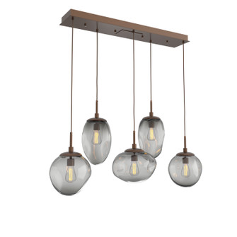 Cosmos Five Light Pendant in Burnished Bronze (404|PLB0065-05-BB-S-C01-E2)
