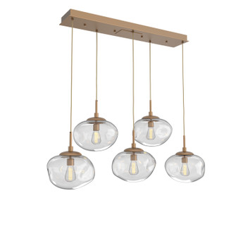 Nebula Five Light Pendant in Novel Brass (404|PLB0064-05-NB-C-C01-E2)