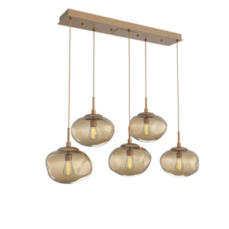 Nebula Five Light Pendant in Novel Brass (404|PLB0064-05-NB-B-C01-E2)