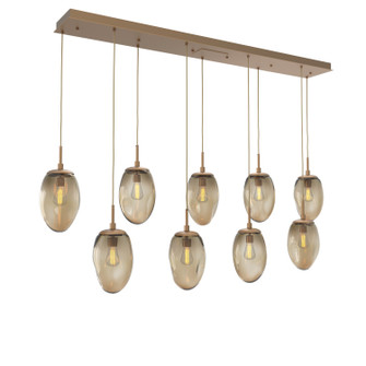 Meteo Nine Light Pendant in Novel Brass (404|PLB0063-09-NB-B-C01-E2)