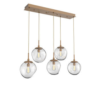 Aster Five Light Pendant in Novel Brass (404|PLB0062-05-NB-C-C01-E2)