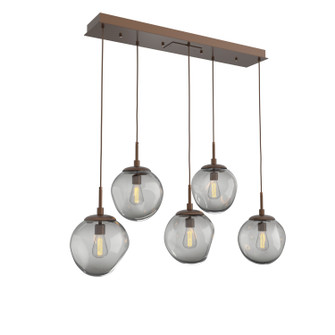 Aster Five Light Pendant in Burnished Bronze (404|PLB0062-05-BB-S-C01-E2)