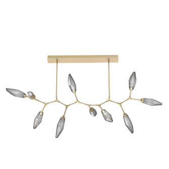 Rock Crystal LED Branch in Gilded Brass (404|PLB0050-BC-GB-CS-001-L3)