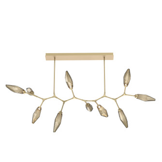 Rock Crystal LED Branch in Gilded Brass (404|PLB0050-BC-GB-CB-001-L1)