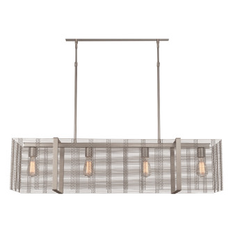 Downtown Mesh Four Light Linear Suspension in Classic Silver (404|PLB0020-45-CS-F-001-E2)