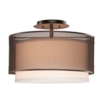 Uptown Mesh Two Light Semi-Flush Mount in Burnished Bronze (404|CLB0019-14-BB-SH-E2)