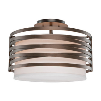 Tempest Two Light Semi-Flush Mount in Burnished Bronze (404|CLB0013-14-BB-SH-E2)