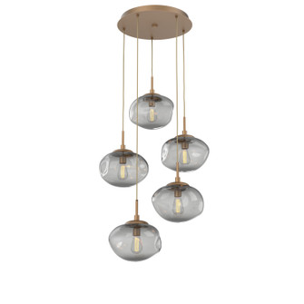 Nebula Five Light Pendant in Novel Brass (404|CHB0064-05-NB-S-C01-E2)