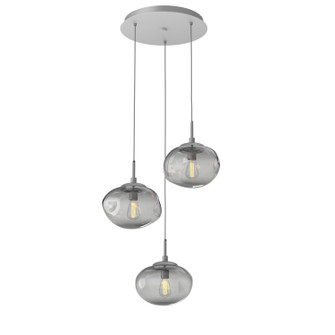 Nebula Three Light Pendant in Classic Silver (404|CHB0064-03-CS-S-C01-E2)