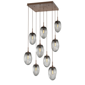 Meteo Nine Light Pendant in Burnished Bronze (404|CHB0063-09-BB-S-C01-E2)