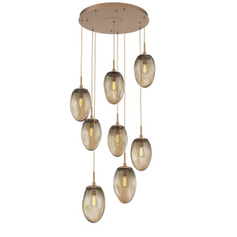 Meteo Eight Light Pendant in Novel Brass (404|CHB0063-08-NB-B-C01-E2)