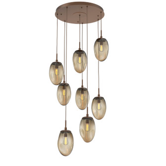 Meteo Eight Light Pendant in Burnished Bronze (404|CHB0063-08-BB-B-C01-E2)