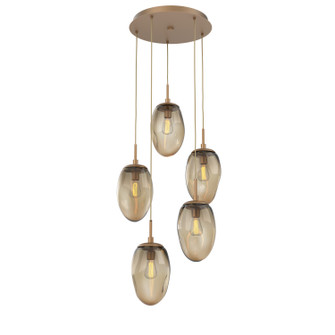 Meteo Five Light Pendant in Novel Brass (404|CHB0063-05-NB-B-C01-E2)
