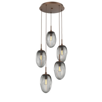 Meteo Five Light Pendant in Burnished Bronze (404|CHB0063-05-BB-S-C01-E2)