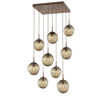 Aster Nine Light Pendant in Burnished Bronze (404|CHB0062-09-BB-B-C01-E2)