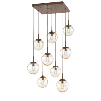 Aster Nine Light Pendant in Burnished Bronze (404|CHB0062-09-BB-A-C01-E2)