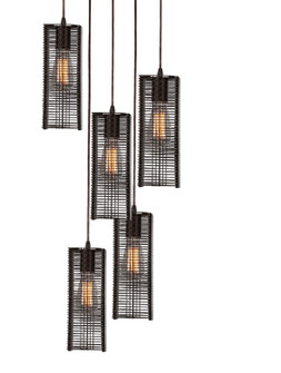 Downtown Mesh Five Light Pendant in Burnished Bronze (404|CHB0020-05-BB-0-C01-E2)