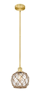 Edison One Light Mini Pendant in Satin Gold (405|616-1S-SG-G122-8RB)
