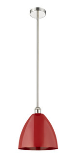 Edison One Light Mini Pendant in Polished Nickel (405|616-1S-PN-MBD-12-RD)